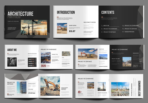 Architectural Portfolio Layout for Architects