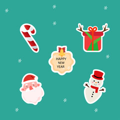 Christmas element collection cartoon art illustration