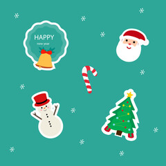 Christmas element collection cartoon art illustration