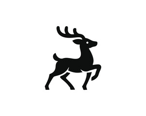 Minimalist Deer Antler Vector Logo Design for Brand