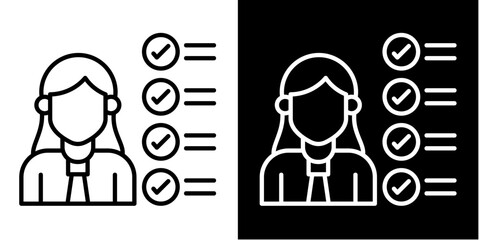 Skills Icon Set White Style Collection