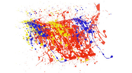 colorful paint splashes