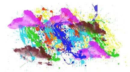 abstract watercolor  with splashes