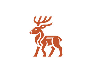 Deer Stag Animal Logo Design Vector Illustration Icon