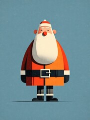 Modern flat design Santa Claus character illustration