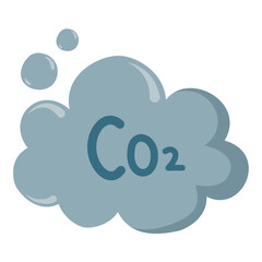 Illustration of carbon dioxide pollution