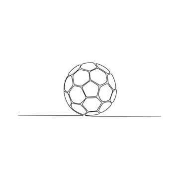 A minimalist line drawing depicts a fullerene molecule resting on a flat surface