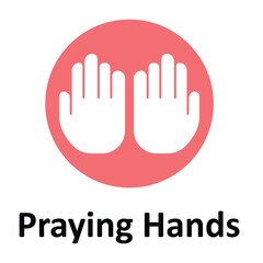 Praying Hands Vector icon which can easily modify or edit