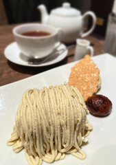 週末のアフタヌーンティー・モンブラン