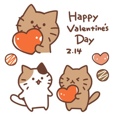 バレンタインねこ