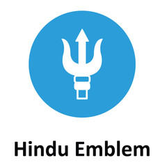 Hindu Emblem Vector icon which can easily modify or edit