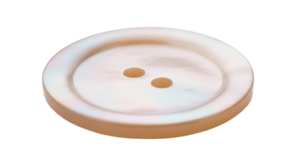 Mother-of-pearl button PNG isolated on transparent background, iridescent sewing accessory for fashion design and craft projects