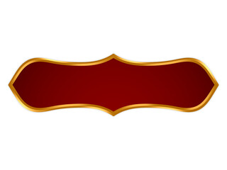 Luxury Arabic ornamental gold banner &ndash; Featuring refined Arabic-inspired curves, this gold banner delivers a timeless luxury accent for high-end labels and banners