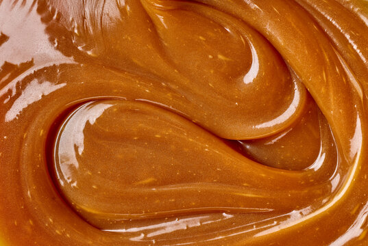 freshly cooked caramel sauce background