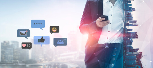 A collection of social media notifications representing user engagement. These alerts for likes, comments, and messages are key to online communication and community interaction. Fermion