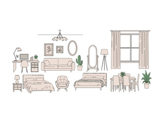 Beautifully designed modern home interior with furniture and decor