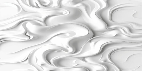 Obraz premium Seamless abstract background featuring white waves and a fluid golden metallic ripple pattern with a shiny liquid silk texture and swirling molten flow