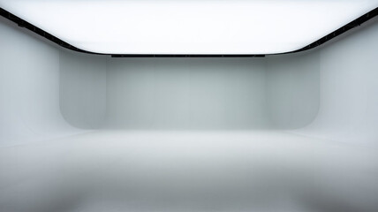 Minimalist Interior Space: A serene, modern interior design with clean lines, soft lighting, and an inviting, minimalist aesthetic creates a sense of openness and tranquility.