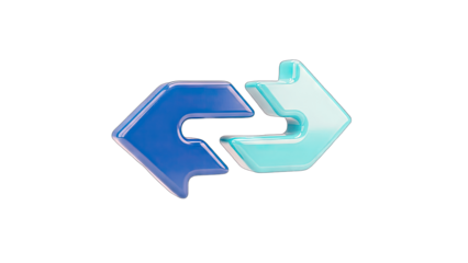 Arrows Interacting on White Background