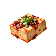 [Transparent Background PNG]Sichuan Mapo Tofu with Chili and Green Onions