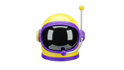 Astronaut Helmet Isolated on White Background