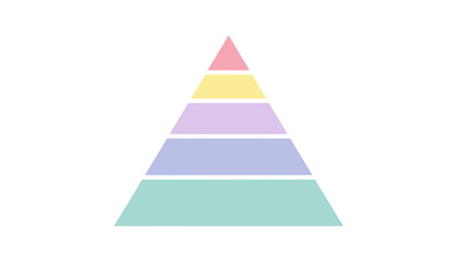 Fototapeta premium Minimalistic Multicolored Hierarchical Pyramid Illustration with Soft Pastel Tones