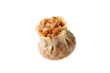 [Transparent Background PNG]A Steamed Shumai Dumpling with Savory Filling
