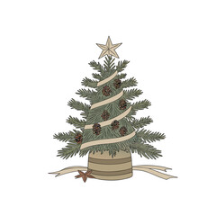  Rustic Farmhouse Christmas Tree.