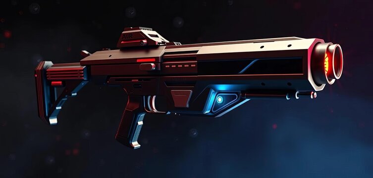 Advanced extraterrestrial firearm, sleek alien gun design,  sci-fi,  otherworldly