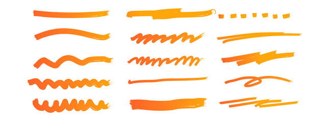  Underline Material Set Decoration Straight line Curved line Wavy line Ornament Border Decorative border Heading Divider Separator Title Simple Stylish Colorful line, underline