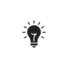 Light Bulb Icon Vector Illustration