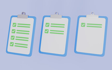 Task management check list, project plan, efficient work, fast progress concept