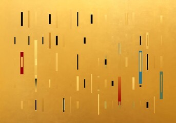 Abstract Geometrical Background. Tile art. Gold theme.