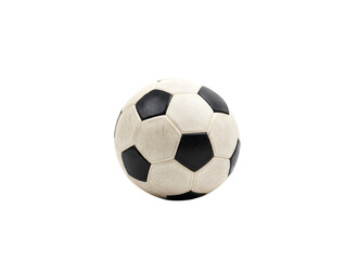Fototapeta premium Classic Soccer Ball Isolated on Black. Football Equipment for Sport & Play. Isolated on Transparent Background