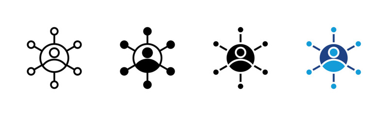 Influence icon set multiple style collection