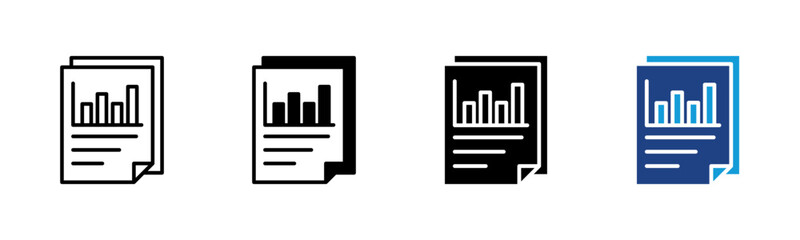 Data icon set multiple style collection