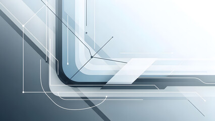 Modern Minimal Corporate Abstract Background with Soft Blue Geometric Layers and Futuristic Lines