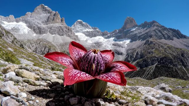 Saussurea Grandifolia - A Rare Himalayan Flower Blooming in the Mountains.