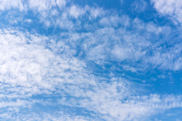 The blue sky and white clouds in summer
