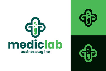 medical laboratory logo vector