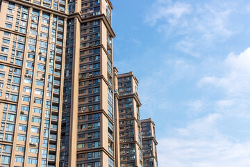 High-rise apartment buildings in Chengdu, Sichuan Province, China © ZCFei