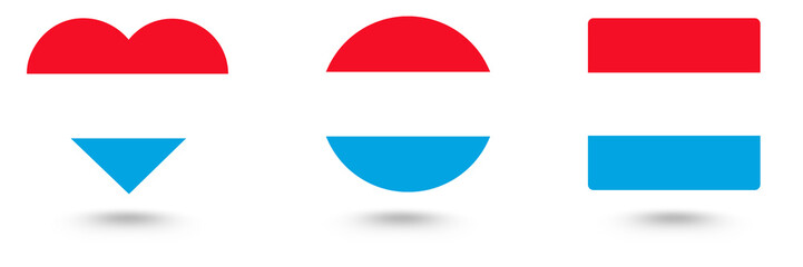 Obraz premium Luxembourg flag buttons