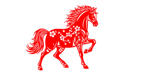 vector horse isloated