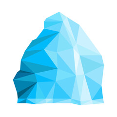 An isolated ice mountain on a white background.