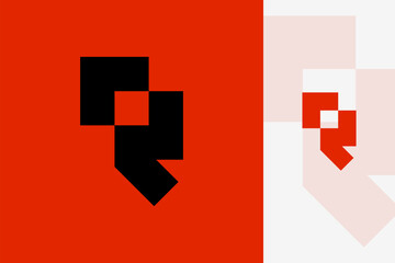 Fototapeta premium Creative Letter R Logo – Simple Modern Minimalist Initial R Symbol for Branding, Logo Template, and Visual Identity Design