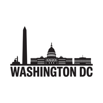 Washington dc skyline featuring the washington monument and capitol building