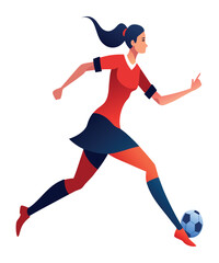 soccer football player kicking ball silhouette vector