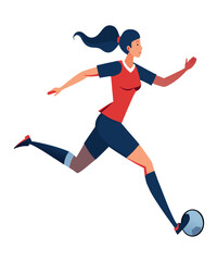 football player kicking ball silhouette vector art