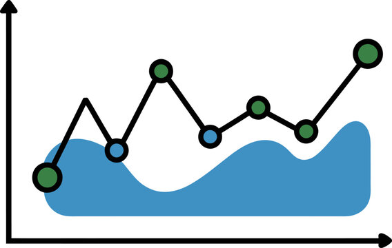 A line graph displays fluctuating data points over time.