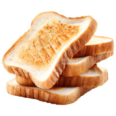 Sliced bread loaf isolated on transparent background.